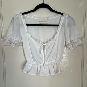 Peasant boho crop top urban outfitters XS